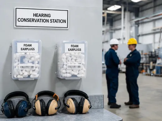 Hearing conservation PPE station